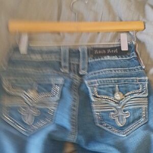 Rock Revival Women’s Embroidered Back Pocket Straight Leg Jeans Size 25